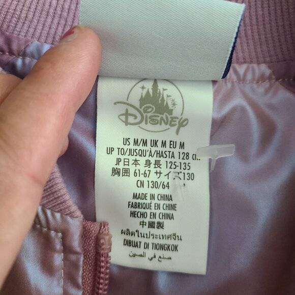 Disney World 50th Anniversary Pink Iridescent Bomber Jacket Kids M - Picture 8 of 12
